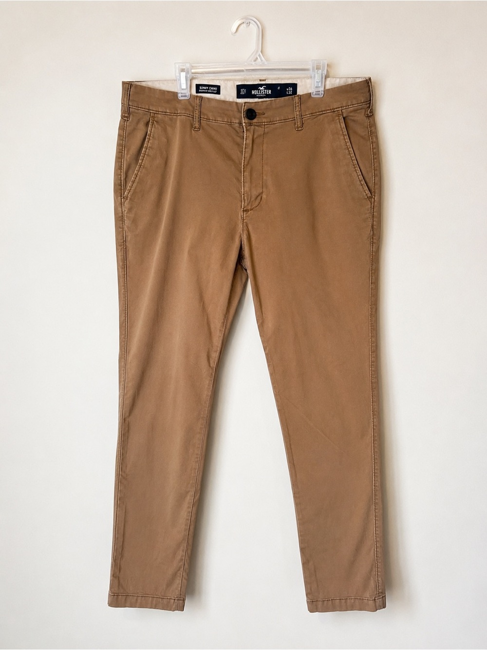Hollister Epic Flex Skinny Chino Pants Tan Khaki Men’s 34x32 (35X31)